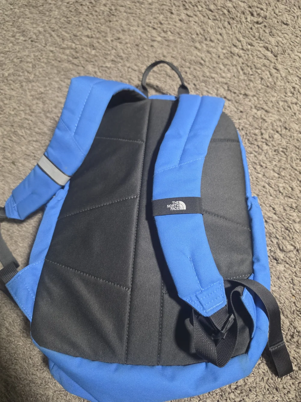 The North Face Blue Backpack with Yellow Logo - Everyday Carry Bag